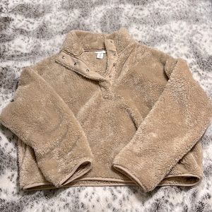 H&M Sherpa Crop Sweatshirt